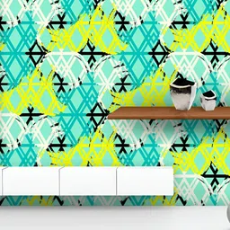 ArtzFolio Printed UV-Resistant Anti-Bacterial Abstract Hand Drawn Chevron Peel & Stick Wallpaper-image-36