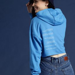 Mast & Harbour Back Print Hooded Boxy Sweatshirt-image-2