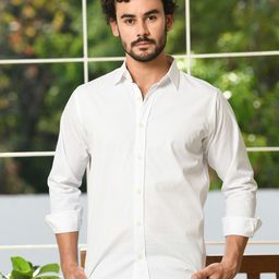 The Roadster Lifestyle Co 100% Cotton Spread Collar Shirt-image-11