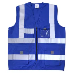 Evion Medium Size Royal Blue Reflective Safety Jacket, ES-030-image-81