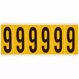 BRADY Number Label 76.2 mm (3 Inch) Character Height Gothic Font, 24UZ07 (Pack of 6 Pcs)-image-90