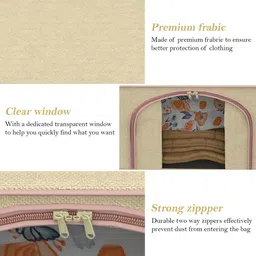 Kuber Industries Beige 4 Pieces Reusable Drawer Organisers With Handles 66 Ltrs image 3