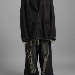 HUEMN SuperDark Wash Tinted Effect Denim Blazer-picture-34