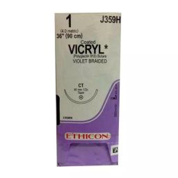 Ethicon NW2319 Vicryl Absorbable Violet Braided Suture Size 90 cm (Pack of 12)-image-49
