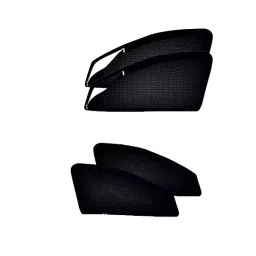 Auto Pearl Black Zipper Magnetic Free Size Window Car Curtains for Jazz (Pack of 4 Pcs)-15