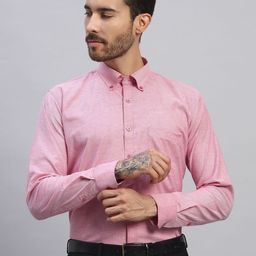 RARE CAMEL Button-Down Collar Slim Fit Cotton Formal Shirt-image-51