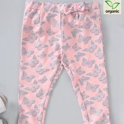 Babyoye Female Cotton Trousers Butterfly Print - Pink-image-66