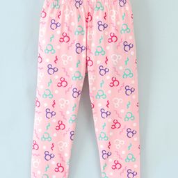 Doreme Single Jersey Full Length Leggings Mickey Mouse Printed - Pink-image-50