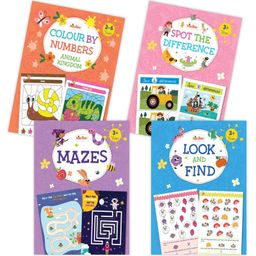 Colour by Numbers Mazes Look & Find Spot the Difference - Set of 4 Activity Books-image-86