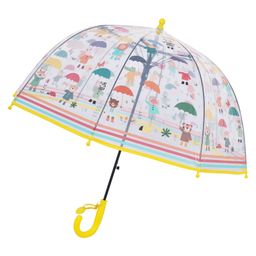 CHAATEWALA Bear Designed Dome Shaped Transparent Umberlla - Multi Colour-13