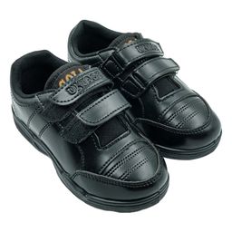 Priaansha Kids Uniace Text Detailed Velcro Closure School Shoes - Black-image-8