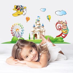 Jaamso Royals Mickey Mouse And Donald Duck Kids Self Adhesive Wallsticker-image-43