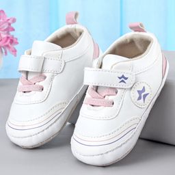 Cute Walk by Babyhug Velcro Closure Booties With Lace Detailing - Pink-image-17