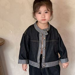 LULU & SKY Unisex Kids Washed without Longline Denim Jacket-19