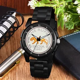 Gopal Shopcart Unisex Printed Analogue Watch J16BLK-SLV-RS-NEW-PU_SH-7
