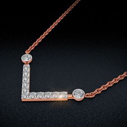 Joyalukkas Refined V Charm Diamond Pendent -3.304 gm-image-70