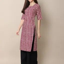Anouk Rustic Selection Of 2 Geometric Printed Round Neck Straight Kurtas image 3