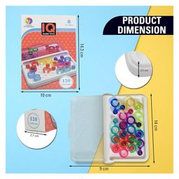Elecart IQ Link Game Brain Game Puzzle with 120 Challenges, Travel Game for Kids and Adults, Logic Puzzle Game, Educational Toy for Ages 8+, IQ Games for Travel Multicolor image 3