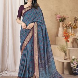Rekha Maniyar Floral Printed Pure Silk Saree-55