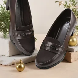 Cindy Women Work Block Sandals with Buckle-49