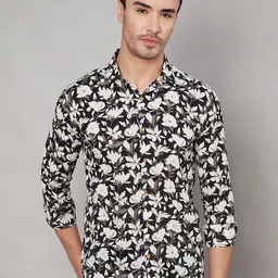 KALINI Men Classic Floral Opaque Printed Casual Shirt-image-83