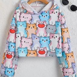 ZOFIS Girls Printed Hooded T-shirt-image-75