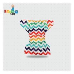 Chinmay Kids  Freesize Reusable Washable Adjustable Snap Buttons Cloth Diaper For Babies With Wet Free Insert Pads Leak Proof & Dry Feel-  Multicolor Rainbow image 5