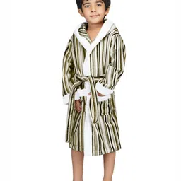 RANGOLI Kids Striped Pure Cotton Bath Robe-53
