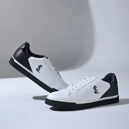 LOUIS STITCH Men Colourblocked PU Sneakers-image-61