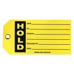 BRADY Tag 5-3/4 inch x 3 inch Black on Yellow for Indoor Usage, 9WML0 (Pack of 100 Pcs)-image-83