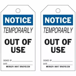 BRADY Tag 3 inch x 5-3/4 inch Black Blue on White for Indoor/Outdoor Usage, 9NLR0 (Pack of 10 Pcs)-image-98