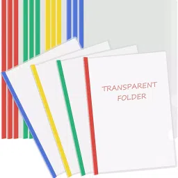 GENERIC Stick Transparent File 100 micron Assorted color (Pack of 60)-14