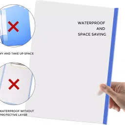 GENERIC Stick Transparent File 100 micron Assorted color (Pack of 60) image 4