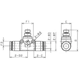 PISCO Speed Controller Union Straight Type 0.05 Mpa, JSMU5/16 image 2