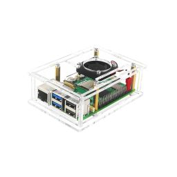 Raspberry Pi 5 Acrylic Case Transparent Protective Shell Support Cooling Fan Heat Sink Radiators, and Camera Installation - RS5783Raspberry Pi 5 Acrylic Case Transparent Protective Shell Support Cooling Fan Heat Sink Radiators, and Camera Installation - RS5783 image 4