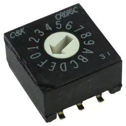MULTICOMP PRO Rotary Coded Switches ROTARY SWITCH, 10 POS, 24VDC, SMD, RBM2-10RAVB-14