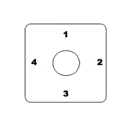 Kaycee Rotary Cam Switch 4 Way No-Off 90° 63 Amp 1 Pole, N2Y19D image 2