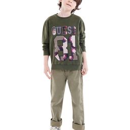 GUESS Boys Cotton Graphic Brand Logo Printed Sweatshirt-picture-29