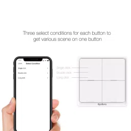 BytBots Tuya ZigBee Wireless 12 Scene Switch Push Button Controller without Battery (White) image 4
