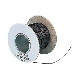 PRO POWER Lacing Cord, Nylon/Pvc, Black, 25 mm, 81400000-10