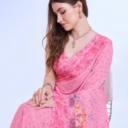 Mitera Embellished Sequinned Digital Printed Saree-46