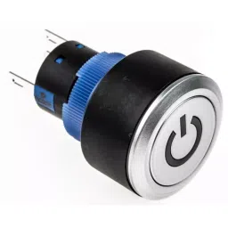 RS PRO Illuminated Push Button Switch Momentary 22.2 mm SPDT Green LED 250 V AC, 1758257-17