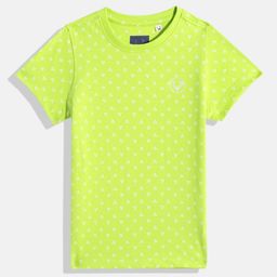 Allen Solly Junior Boys Printed Micro Geometric Pure Cotton T-shirt-37