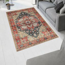 GBL COLLECTION Red Ethnic Motifs Anti-Skid Carpet-44