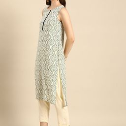 Anouk Women Printed Regular Kurta With Trousers & With Dupatta image 5