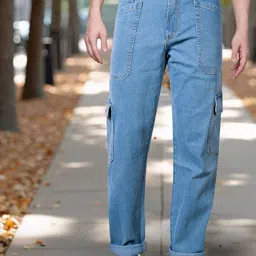RIG BONE Men Loose Relaxed Fit Mid-Rise Light Fade Stretchable Jeans-image-89