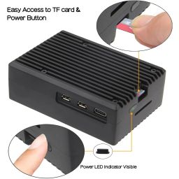 Raspberry Pi 5 Case Raspberry Pi 5 Aluminum Case Black Heavy-Duty Aluminum Passive Cooling Case Shell Enclosure For Pi 5 - RS5788Raspberry Pi 5 Case Raspberry Pi 5 Aluminum Case Black Heavy-Duty Aluminum Passive Cooling Case Shell Enclosure For Pi 5 - RS5788 image 3