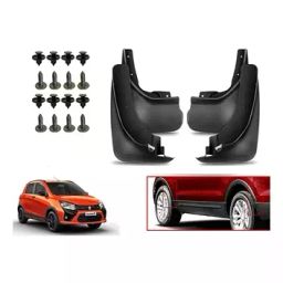 Auto Pearl Front and Rear Mud Guard For Maruti Celerio VDi 2018 (Black) Set of 4 Pcs-4