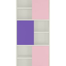 Adona Astra Large Kids Bookshelf Cum Storage Cabinet- Pink & Purple-image-78