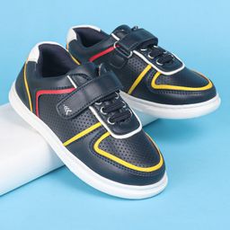 Pine Kids Slip On Casual Shoes with Velcro Closure - Navy Blue-image-2